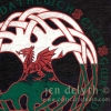Welsh Dragon Roots - Y DDRAIG GOCH BLACK LONGSLEEVE SHIRT by jen delyth