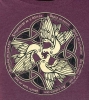 DETAIL Celtic Doves by jen delyth LS Heather Triblend VIN PURPLE