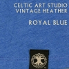 VINTAGE Heather Royal Blue swatch - Celtic Art Studio Hem Tag
