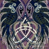 dETAIL Ravens Heart - Celtic Morrigan Vintage purple Triblend Women's T by jen delyth