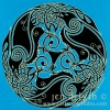 MORRIGAN - triple celtic ravens - original design by Jen Delyth -  Caribbean Blue - Vintage Heather Women's T.