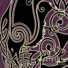 MORRIGAN - triple celtic ravens - original design by Jen Delyth -  Aubergine Vintage Heather Women's T.
