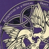 Celtic Doves - Peace on Earth - Tshirt - PURPLE - by jen delyth DETAIL