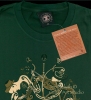 Celtic Musicians Tshirt by Jen Delyth - Forest Green Detail