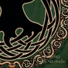 DETAIL Celtic Tree of Life by Jen Delyth FOREST GREEN T