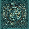 Weavers - Dark Teal - Celtic Tshirt by Jen Delyth