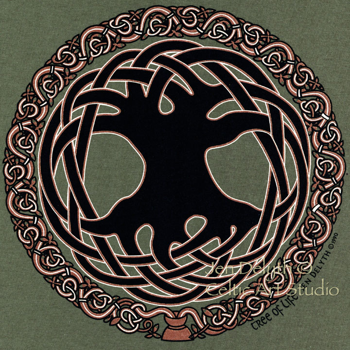 Celtic Tree of Life Short Sleeved T Shirt Keltic Designs By Welsh ...