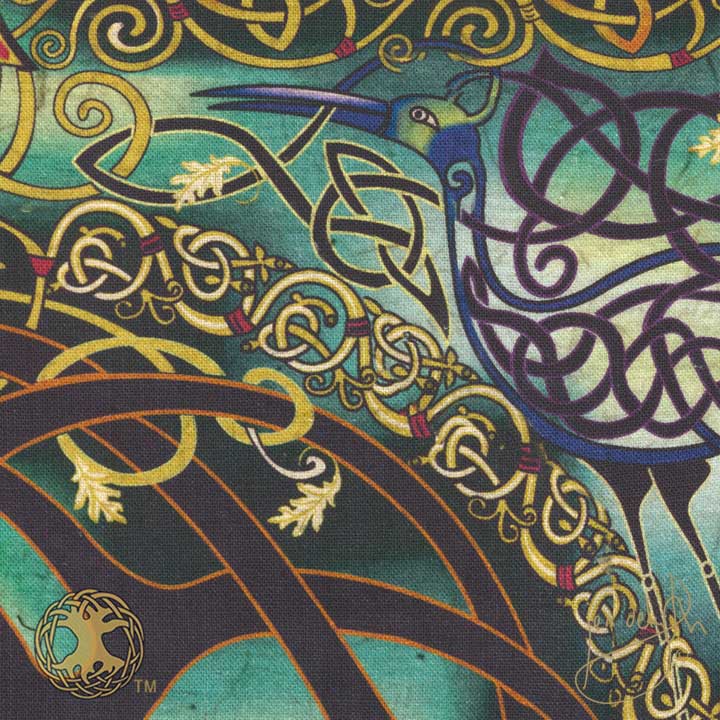 CELTIC TREE OF LIFE MANDALA Celtic artPATCH Canvas Resort Tote bag By Jen  Delyth, Celtic Tree