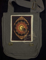 SOLSTICE CELTIC RAVEN  artPATCH Canvas Field Bag By Jen Delyth