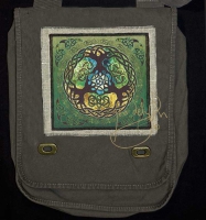 YGGDRASIL norse /celtic world tree artPATCH Canvas Field Bag by Jen Delyth