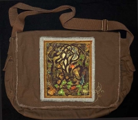 Woodland Celtic Fox artPATCH Canvas Field Bag By Jen Delyth