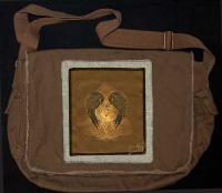 CELTIC RAVENS HEART artPATCH Canvas Field Bag By Jen Delyth