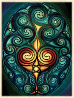 DRUID'S EGG Greeting Card By Jen Delyth
