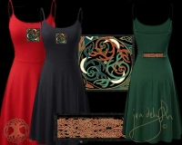 Celtic ANTLERS & MOONS Dress by Jen Delyth