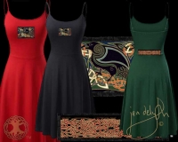 Celtic Raven Morrigan Dress by Jen Delyth