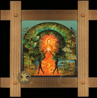 DANU FOLK - Celtic Mandala Wood Framed Tile