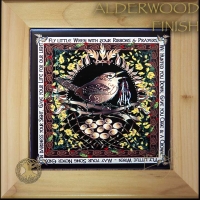 Celtic Wren by Jen Delyth Wood Framed Tile