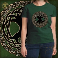 CELTIC TREE OF LIFE Women's Scoop T Shirt Keltic Designs By Jen Delyth