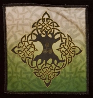 ELEMENTAL Celtic TREE OF LIFE - HEATHER Ladies Hoodie By Jen Delyth