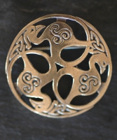BIRDS of RHIANNON - Bronze Celtic Brooch By Jen Delyth