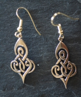DOUBLE SPIRAL  - Bronze Celtic Earrings 