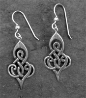 DOUBLE SPIRAL - Sterling Silver Celtic Earrings