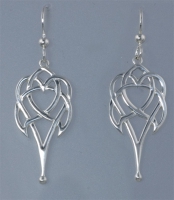 TRIBAL HEARTS - Sterling Silver Celtic Earrings