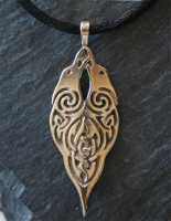 Celtic Ravens - Large Bronze Celtic Pendant By Jen Delyth
