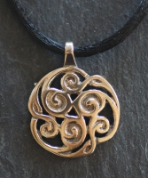 TRISKELION  - Large Bronze Celtic Pendant By Jen Delyth
