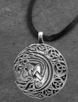 ARIANRHOD Moon Spirit - Large Sterling Silver Celtic Pendant By Jen Delyth