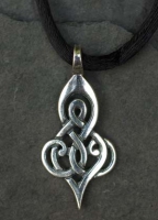 DOUBLE SPIRAL - Small Sterling Silver Celtic Pendant By Jen Delyth