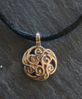 TRISKELION  - Small Bronze Celtic Pendant By Jen Delyth
