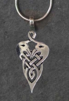 CRANE - Small Sterling Silver Celtic Pendant By Jen Delyth