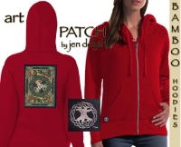 RAVEN - BAMBOO Ladies Hoodie By Jen Delyth
