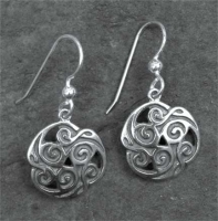 TRISKELION - Sterling Silver Celtic Earrings 