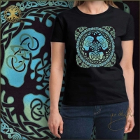 YGGDRASIL world tree Women's Scoop T Shirt Keltic Designs By Jen Delyth