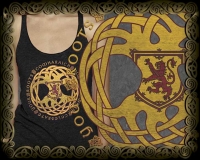 GAELIC ROOTS - peace Triblend Racer Back Tank By Jen Delyth