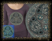Celtic Triskelion - Triple spiral Tshirts by jen delyth