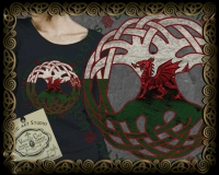 Pentacle Knot Long Sleeve Tshirt By Jen Delyth