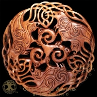 CELTIC RAVENS wood carving jen delyth celtic art studio