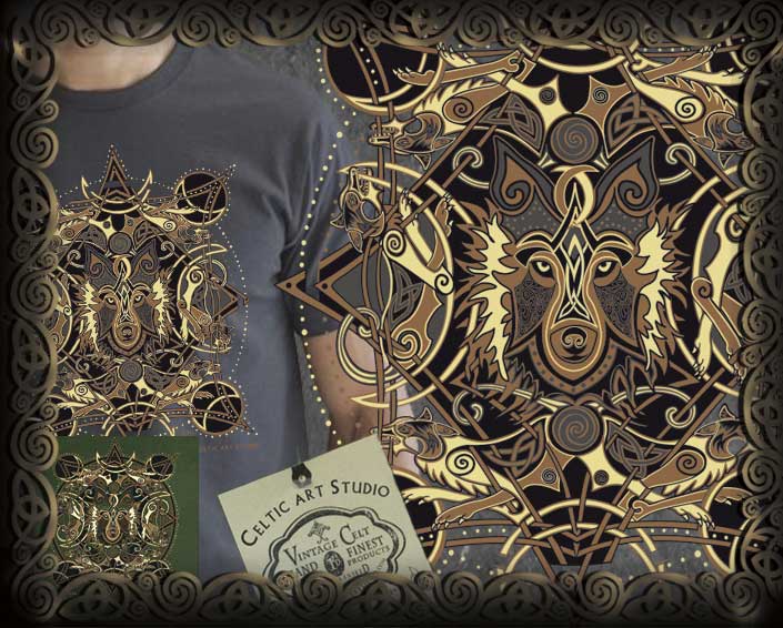 Elegant Black and Gold celtic Pattern | Graphic T-Shirt